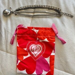 Brighton 2011 Tom Clancy’s retired Fashionista 6 Silver Chain Bracelet w/Pouch